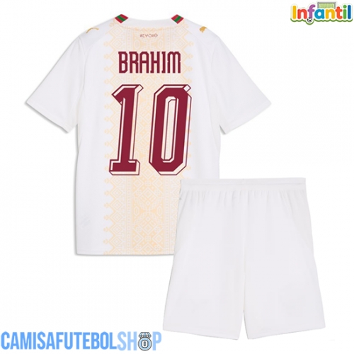 Camisa de time de futebol Marrocos Brahim Diaz #10 Replicas 2º Equipamento Infantil Mundo 2026 Manga Curta (+ Calças curtas)